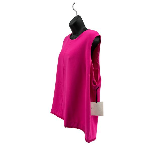 Victoria Beckham Flowy Tank Top WMNS 3X Pink Plus Size Sleeveless Back Zip Lined - Picture 3 of 9